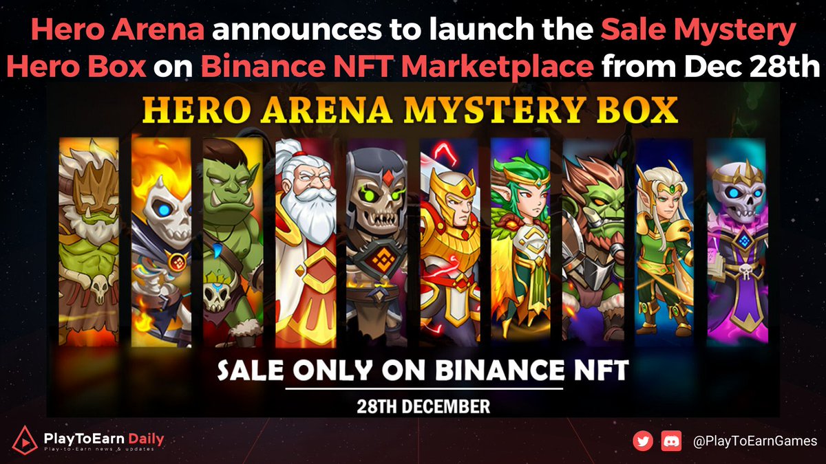 HOODdailyTK's tweet photo. 📢@HeroArena_Hera, the Dota2-inspired #metaverse RPG game on #BSC, announces to launch the Sale Mystery Hero Box on @TheBinanceNFT 

📆Dec 28th - Dec 31st

This collection consists of 10 heroes designed exclusively for #Binance community

More details
https://t.co/0m7aLHzBwt https://t.co/uNAXNdlHZI