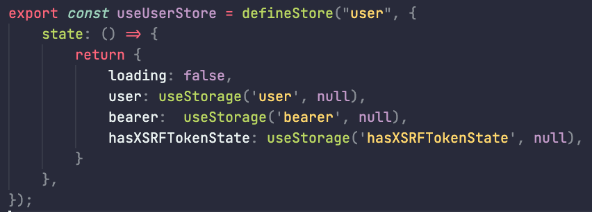 timmaier02's tweet photo. TIL I can use useStorage @VueUse with @vuejs pinia to quickly set specific pinia states into localstorage. https://t.co/sQ398kPqur