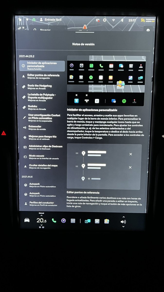 2021.44.25.2 update in a <a href="/Tesla/">Tesla</a> Raven Model X