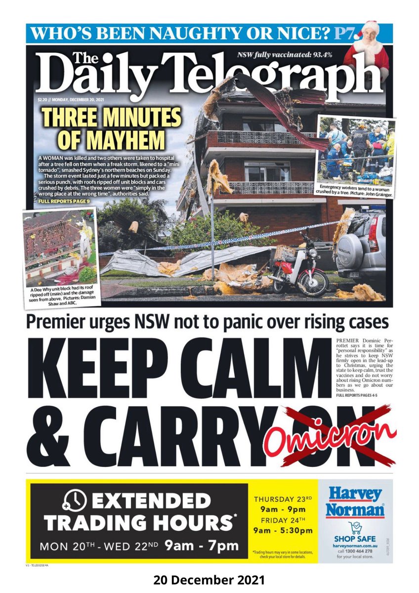 MrKRudd's tweet photo. The stunning arrogance of the Liberals’ declaration, “we’re all going to get omicron”, backed by Murdoch. That’s their new alibi for NSW &amp; national policy failures: opposing short lockdowns; vaccine undersupply; quarantine mess; booster shortages! FFS. https://t.co/Nxgf6jqtVo https://t.co/DqufkXegx9
