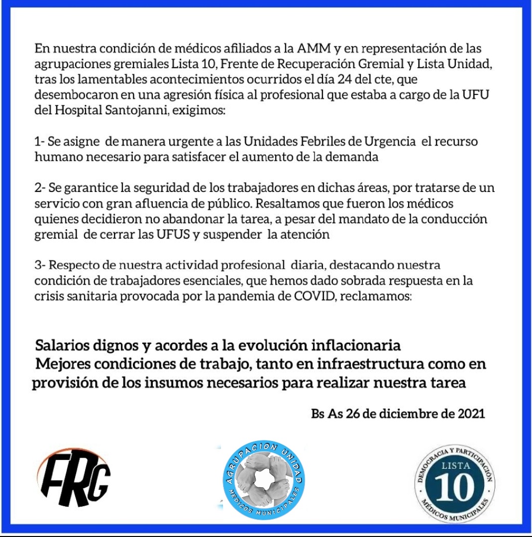 MStruminger's tweet photo. Por la mejora en las condiciones de trabajo médico! Por salarios dignos!
Por una conducción que represente a los colegas! https://t.co/nSfC8GKokf