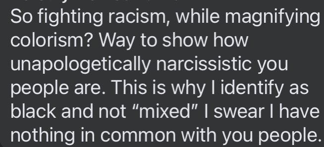 BlackJade71's tweet photo. Someone in a mixed group (specifically for mixed with Black folks) made a joke about how we joke amongst ourselves vs with non Black/mixed with Black peeps. You still mixed boo https://t.co/fDZ0cCEP3d