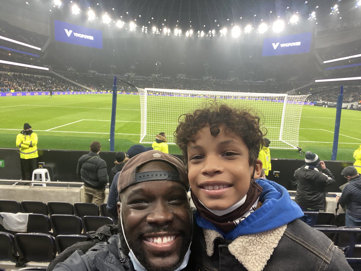 MalcolmJake's tweet image. Thanks @SpursOfficial for making his first game and my first trip to the new ground a memorable one! We brought the energy of @SpursBaltimore all the way to London! #COYS #THFC