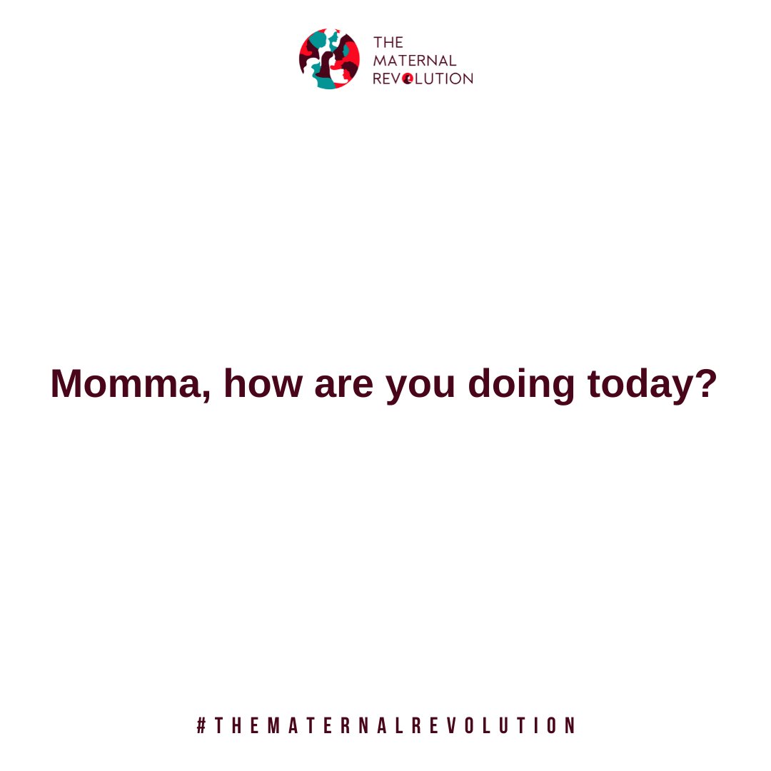 TheMaternalRev's tweet photo. Mommas, when was the last time someone asked you how YOU are doing? 

It seems revolutionary to ask a mom how she's doing, doesn't it?!

It's such a simple question, and yet it's such a powerful way to show someone how valuable &amp; important they are. https://t.co/ORUoViskj3