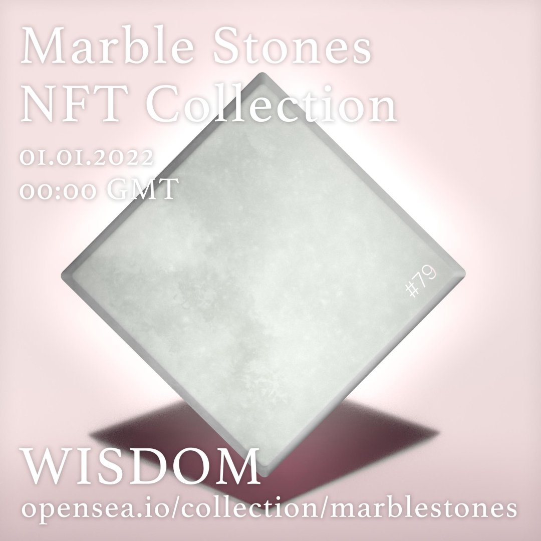 MarbleStone_nft's tweet photo. #wisdom 79
What did a wise person tell you once in the past?
Limited Marble Stones #nft Collection launching on @opensea 01.01.2022 at 00:00 GMT starting at 0.005ETH. https://t.co/l4HDSsDrxe
Don't miss the #marblehype! 
#nftart #nft https://t.co/F7uFvEjZ7v