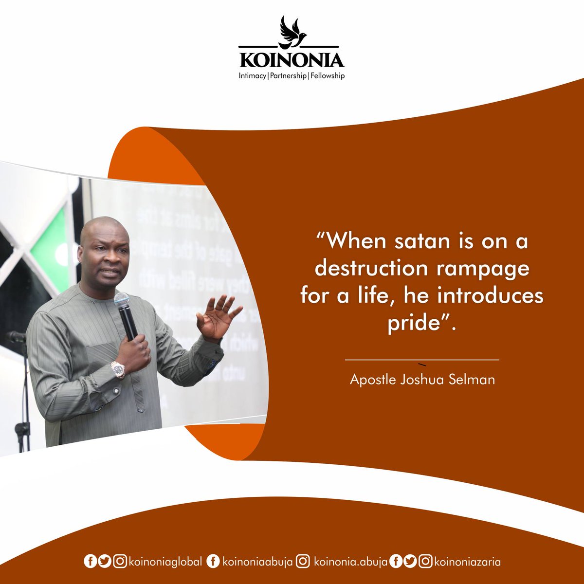 #ApostleJoshuaSelman 
#TheLiftingPowerOfTrueHumilityReview 
#KoinoniaAbuja 
#KoinoniaZaria 
#KoinoniaGlobal