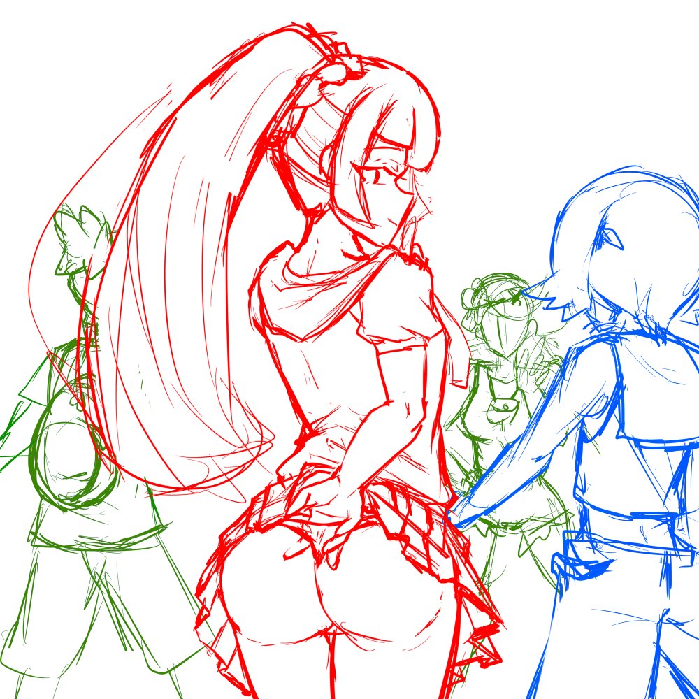 VeryMeatyOgre's tweet photo. surprise, im probably the last person that wouldve expected another upload so soon after the previous one

heres the sketches for this drawing

whats more, ive finished the next drawing as well, i just don't know if i should upload now or hold off for later https://t.co/ySg9aPfn3I