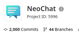 NeoChatKDE's tweet photo. We reached 2000 commits inside NeoChat today 🎉 https://t.co/rmr6WVgKe8