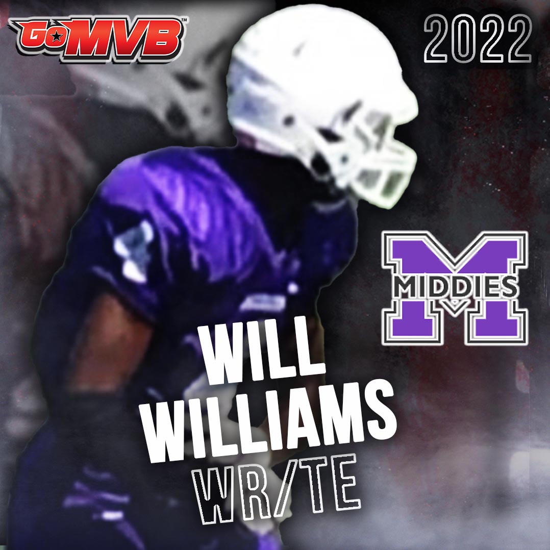 GoMVB's tweet photo. 🚨 PLAYER SPOTLIGHT 🚨
WILL WILLIAMS - '22 WR/TE
6'4" - 220 LBS
#4, Middletown Middies, OH
Coach Don Simpson
2-Sport Athlete: Football / Basketball
40 Laser: 4.56
https://t.co/xdlFdykxHz
https://t.co/saVMVydnSM
Twitter: @BKEWill22 @MiddiesFB
#gomvb #athlete #wr #te #classof2022 https://t.co/TJ2bQ5KRWD