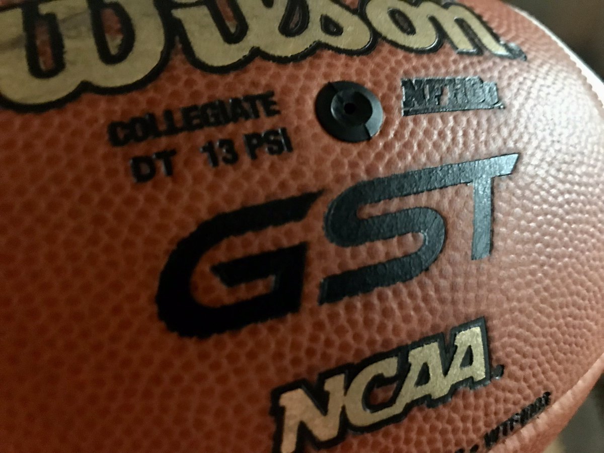 noahepley17's tweet photo. Gotta break in a new ball. #ncaafootball #newfootball #wilsonfootball #wilsongst https://t.co/0QQhHDsMlE