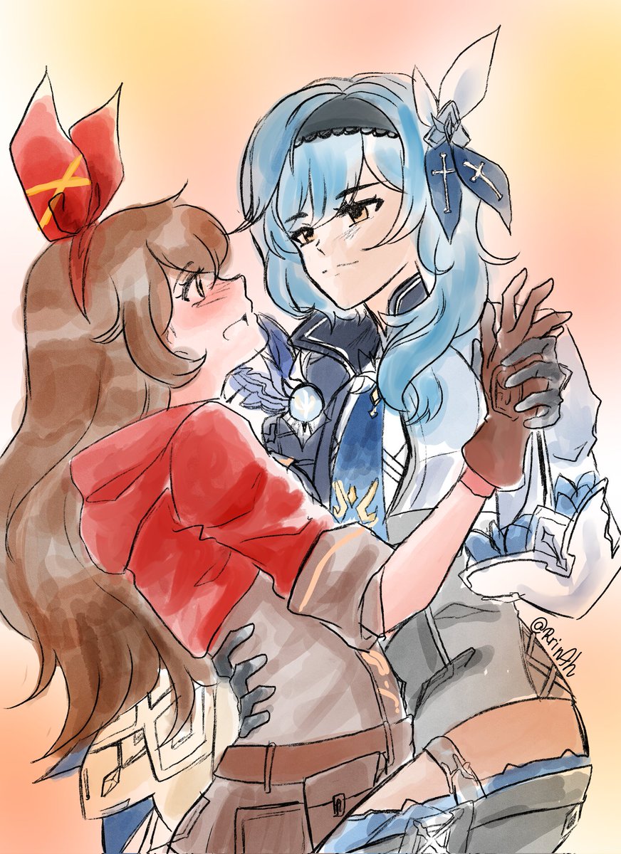 rrinahArts's tweet photo. Very original depiction of #Eulamber 

#GenshinImpact https://t.co/yik7YjTgaF