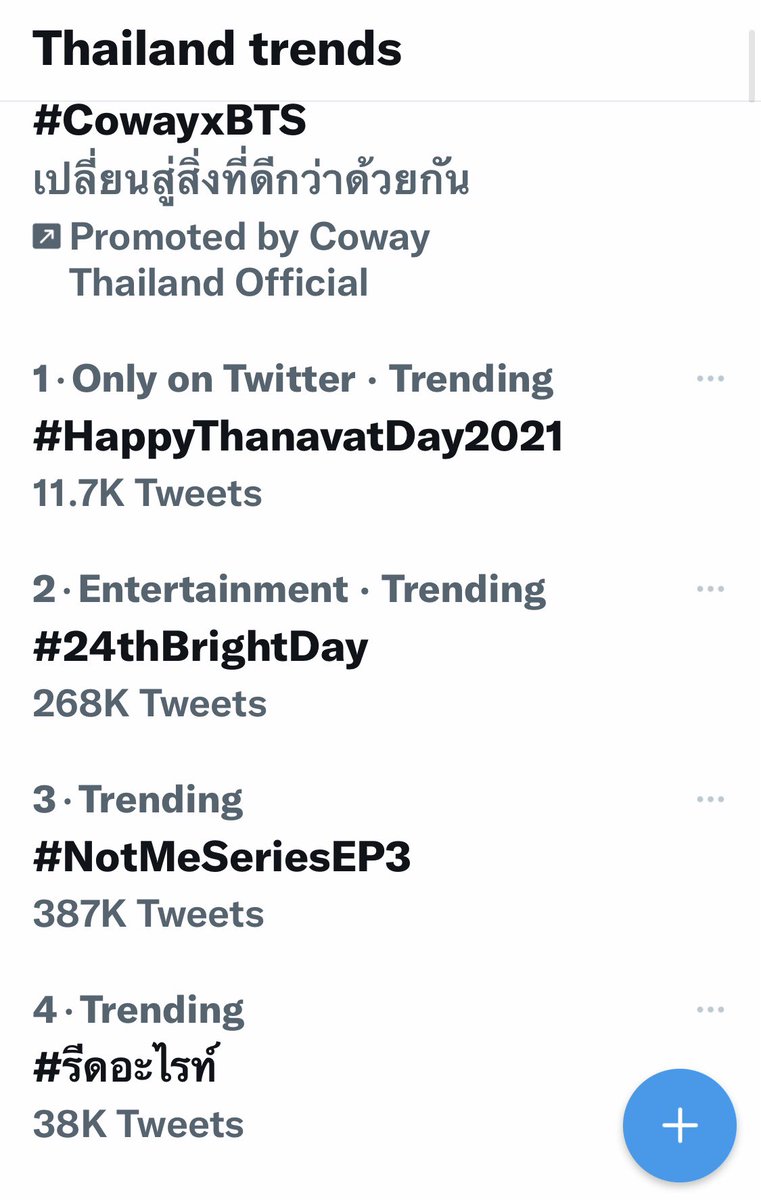 lininwhite's tweet photo. เปิดมา 6.00 น. ขึ้นอันดับ 1 Thailand Twitter Trend ทันที แบบไม่ต้องไต่อันดับ

สุดยอดขนาดนี้ แจกรางวัลตามสัญญาค่ะ 

เทรนด์อันดับ 1 แจกเงินสด 2 รางวัล ๆ ละ 2,000 บาท รวม 4,000 บาทนะคะ

ให้กับทุกคนที่ร่วมอวยพรวันเกิดพี่โป๊ปที่ #HappyThanavatDay2021 https://t.co/BZDKZjJD1I