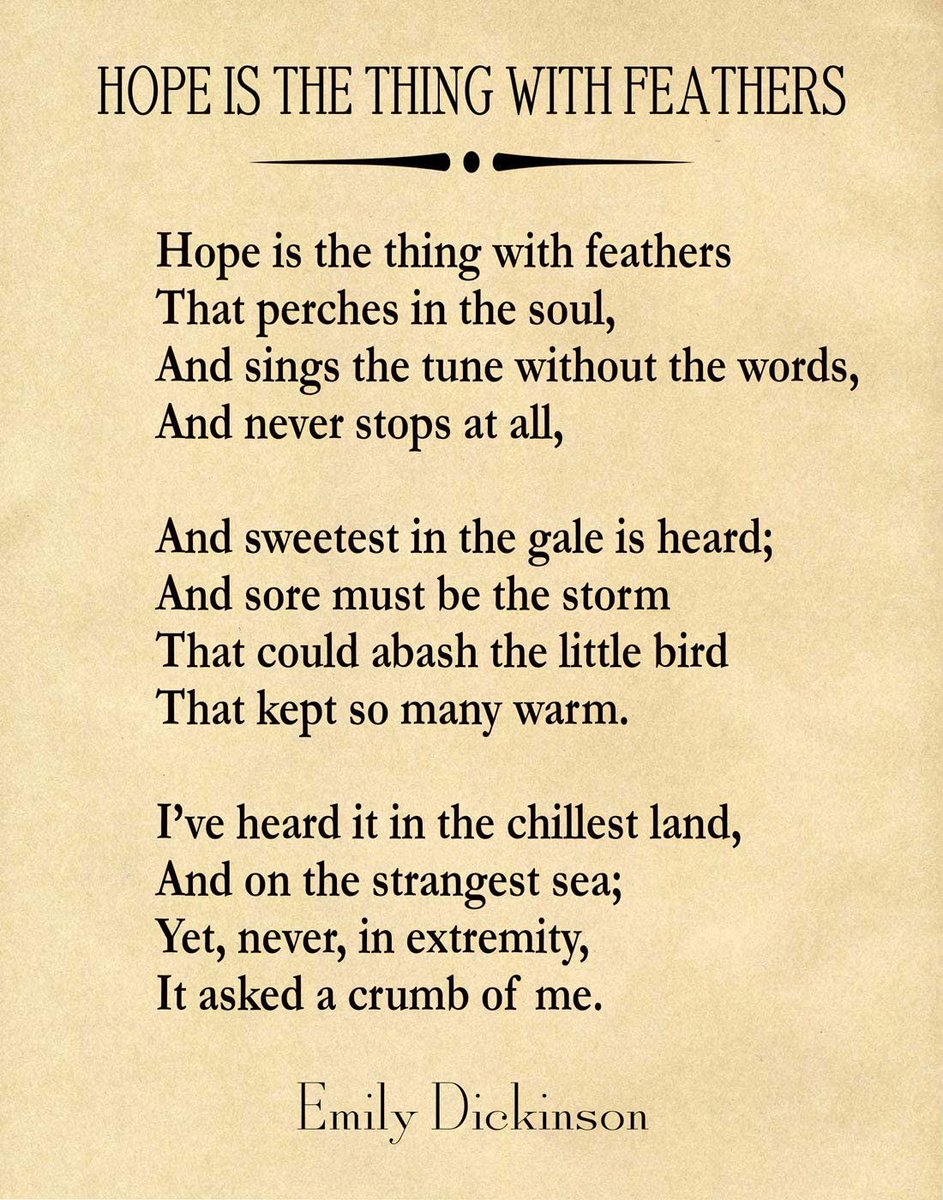 LRobbTeacher's tweet photo. Emily Dickinson’s celebration of hope! https://t.co/BeKwbUImNh
