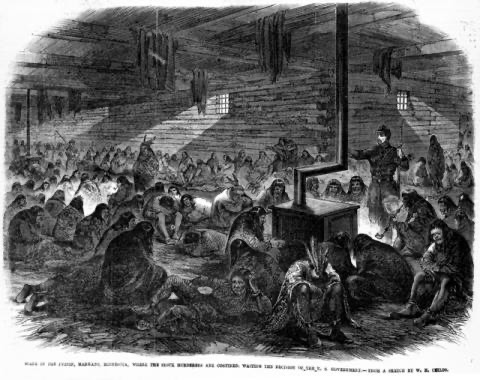 SDonziger's tweet photo. 159 years ago today, the U.S. carried out the largest mass execution in its history. President Lincoln ordered 38 Dakota Indians hanged in Minnesota.

A new generation of the Dakota are now fighting to stop the Line 3 pipeline. It never ends. 
https://t.co/NSd1QnK9NJ https://t.co/K4iNNRTLcD