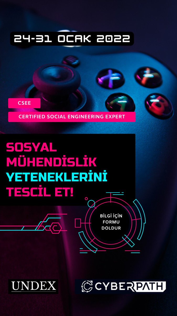 iyilmazzer's tweet photo. Bir #siber saldırı yöntemi olan #sosyalmühendislik insani zaaflara odaklanır. İlgili #sibergüvenlik uzmanlarının yeteneklerini ölçerek tescil edebilecekleri bir #sertifika programını sunuyoruz. Bilgi için formu doldurunuz: https://t.co/saKsI6rMCm https://t.co/5mpQey7k3B