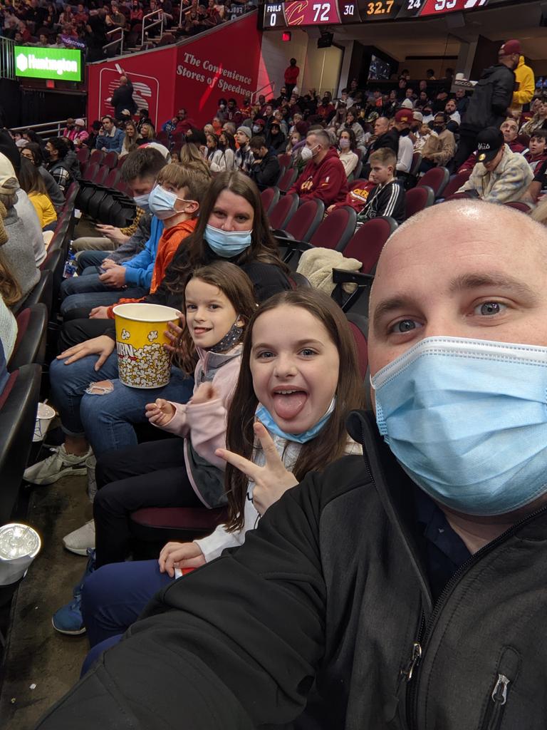 ChrisAdamWhit's tweet photo. Taking in the @cavs game against the Raptors at RMFH with my girls! #LetEmKnow https://t.co/ES7SN1QKs4