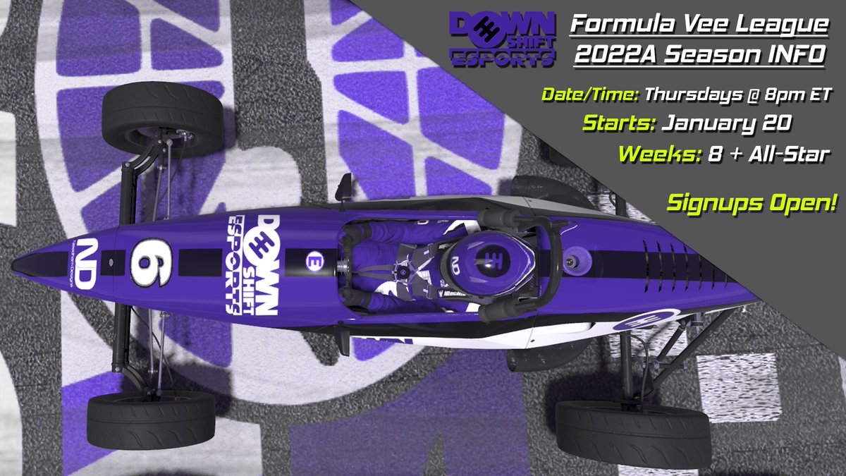 DownshiftE's tweet image. Do you like right AND left turns? Check out the rulebooks and join the Discord for more information!

Discord: discord.gg/CXUU3rzrE3
Formula Vee Rulebook: bit.ly/33SlTvT
Skip Barber Rulebook: bit.ly/3mok0NO
USF2000 Rulebook: bit.ly/3Jf2fuj
