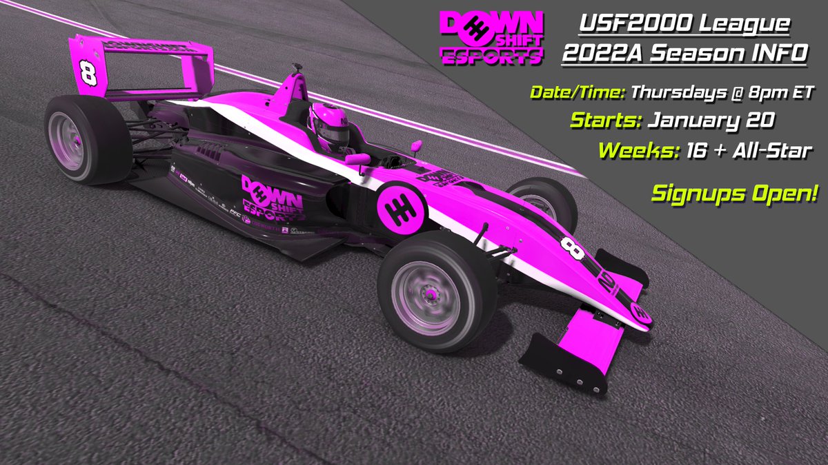 DownshiftE's tweet image. Do you like right AND left turns? Check out the rulebooks and join the Discord for more information!

Discord: discord.gg/CXUU3rzrE3
Formula Vee Rulebook: bit.ly/33SlTvT
Skip Barber Rulebook: bit.ly/3mok0NO
USF2000 Rulebook: bit.ly/3Jf2fuj