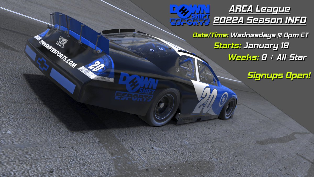 DownshiftE's tweet image. Interested in racing our oval series? Check out the rulebooks and join the Discord for more information!

Discord: discord.gg/CXUU3rzrE3
Street Stock Rulebook: bit.ly/3JeXHEf
ARCA Rulebook: bit.ly/3H0Jvwu
Trucks Rulebook: bit.ly/3JbVLMu