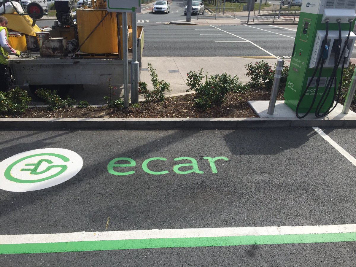 CarparkLining's tweet photo. For all your E-Car Space requirements ( See Samples Below ), why not email Dermot for a quote on dermotlynch@carparklining.ie https://t.co/xYzWavGiGk
