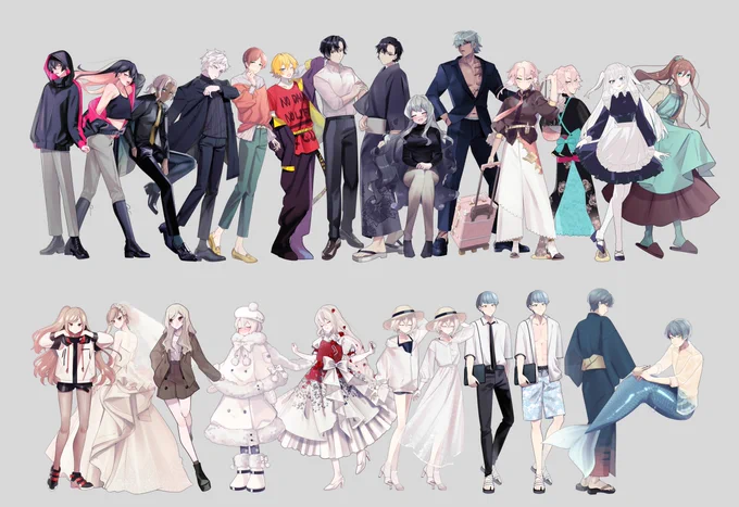 2021年にTRPGで描いた立ち絵です! 