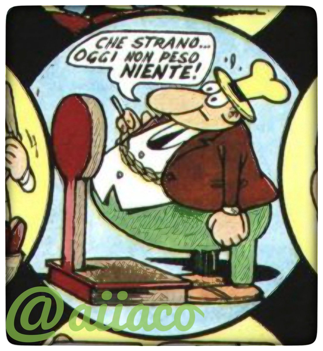 Buongiorno #Jacofollowers 

Nella bilancia, dopo un tot, non ci dovrebbero più essere numeri. Solo poche lettere, di conforto: SEI UN TIPO.
[ Sandra Tagliavento ]

#Jacovitti #humour #comics #nosense #27dicembre