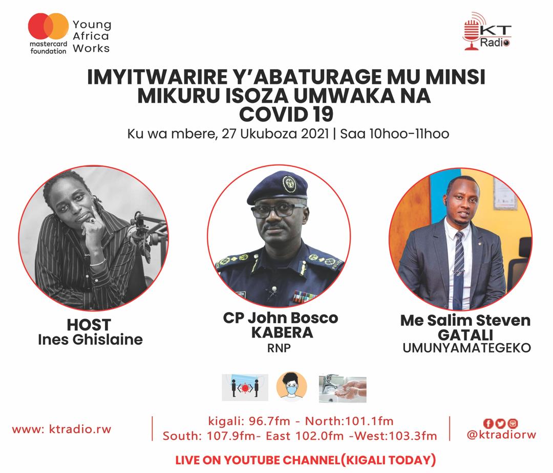 🛑Noheli tayari ku ruhande, ubu dusigaje kwizihiza ubunani. Ntucikwe n'iki kiganiro ku myitwarire y'abaturage mu minsi mikuru isoza umwaka birinda na COVID-19. Mu kanya saa ine 10:00am, <a href="/Inesghislaine/">Ines Ghislaine</a> arakira <a href="/RNPSpokesperson/">ACP B Rutikanga</a> n'umunyamategeko, LIVE🔴 kuri KT Radio na YouTube yacu