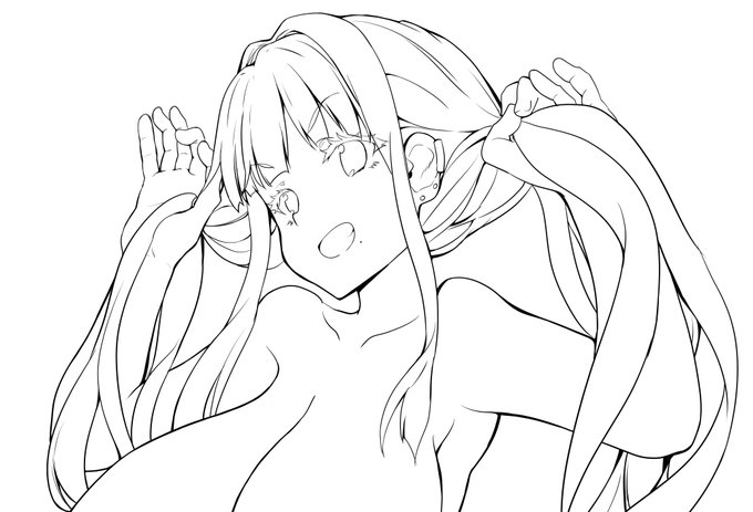 これから塗ります
コミケのおまけコピ本表紙
この下はもちろん生まれたままだよ😉👌 