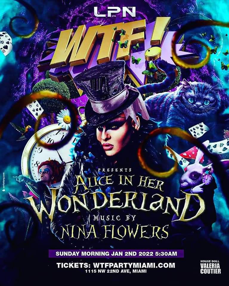 DJNinaFlowers1's tweet photo. Miami, we start the year in family. See you next Sunday! #wtfmiami #wtfparty #lpnmiami #LaPutaNota #ninaflowers #djninaflowers https://t.co/Bj57x6nKkJ