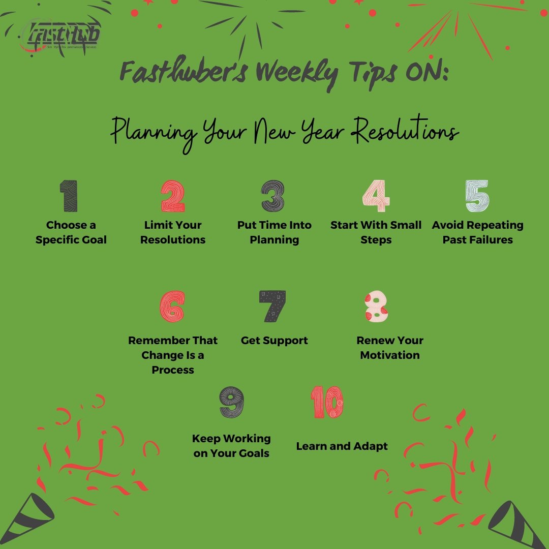 fasthubtz's tweet photo. Happy Monday fasthubers🥳
As we are approaching the end of the year, we have listed a few tips to help you create your own new year resolutions😁 #Mondaytips #fasthubtz #fasthuber #HappyHolidays #NewYearResolutions https://t.co/jt9oNBZxav