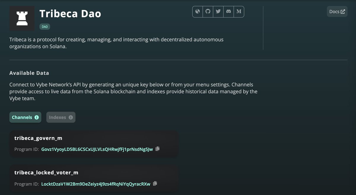 Vybe_Network's tweet image. We've added real time access into @TribecaDAO's  &amp;amp; @SenchaDEX's program data.  DAOnt miss out👇vybenetwork.com/programs/tribe… 🤙🤙 #Solana #SOL #solanawinter