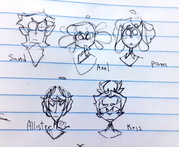 Finally finished re designing my main ocs <33 now time to update their color palette too -head in hands- 