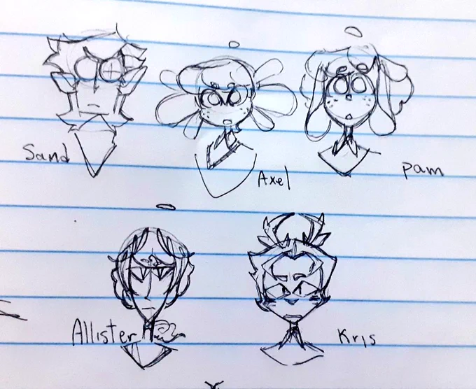 Finally finished re designing my main ocs <33 now time to update their color palette too -head in hands- 