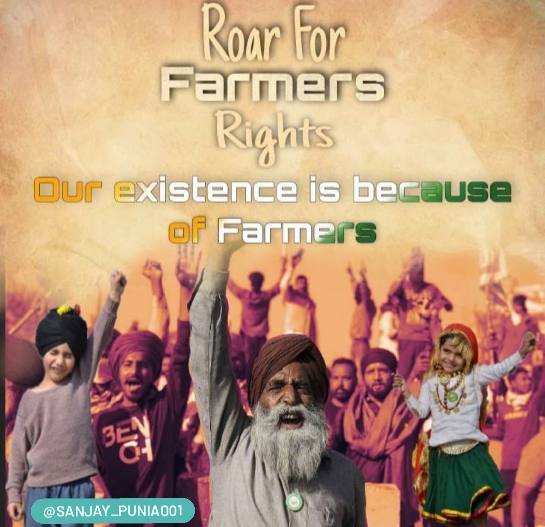 Farmers is the pride of the country ❤️

#RoarForFarmersRights 
#FarmersProtest
