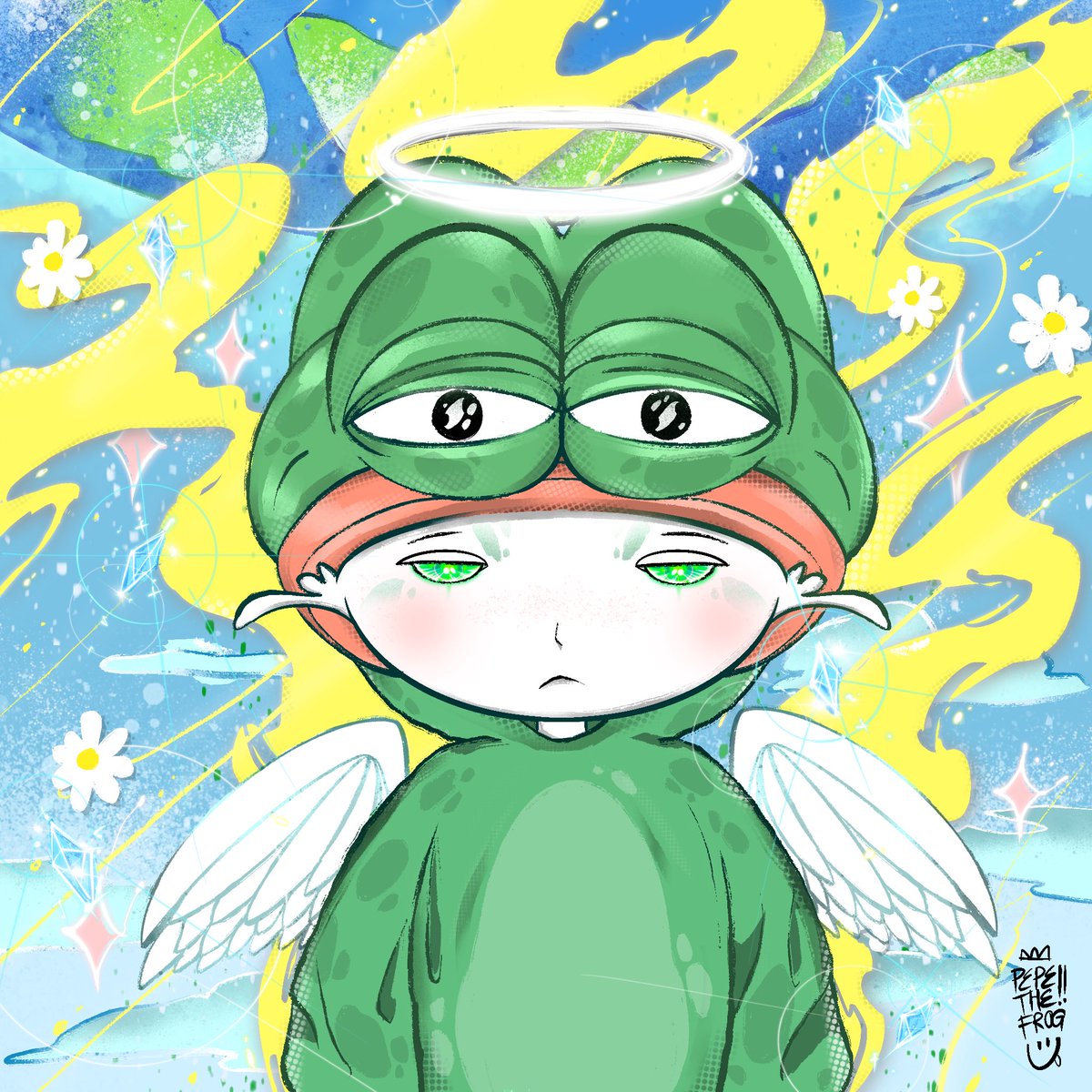 AethurGallery's tweet photo. Special gift 🎁 for @jaggedsoft 
Transfer has Processed!✨

I’m so very very exited to make this artwork from your request.
I hope you like it, Let’s see more artwork in Foundation and Opensea

Thanks for your support and cheering me.

#NFTCommunity #NFT #pepethefrog #pepe https://t.co/3Lm2leiIqI