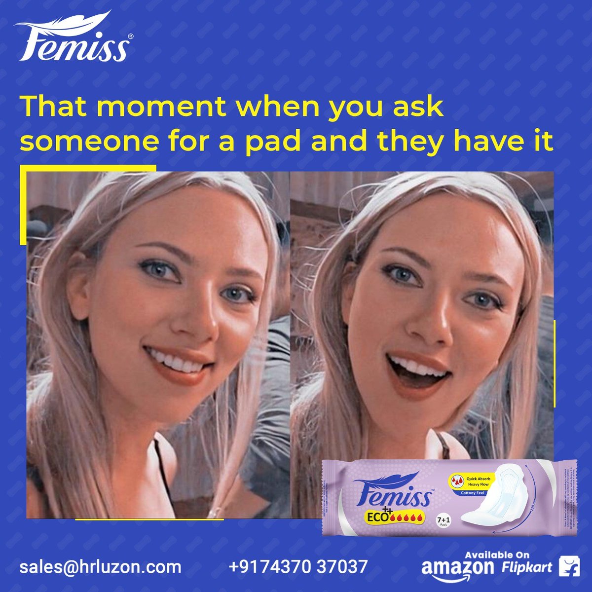 Be_Femiss's tweet photo. That moment when you ask
someone for a pad and they have it
.
WhatsApp(Click2Chat): https://t.co/z5UNvcNxit
Trade Inquiry: sales@hrluzon.com
.
.
#femiss #comfort #morningfreshness https://t.co/AerAZvoIec