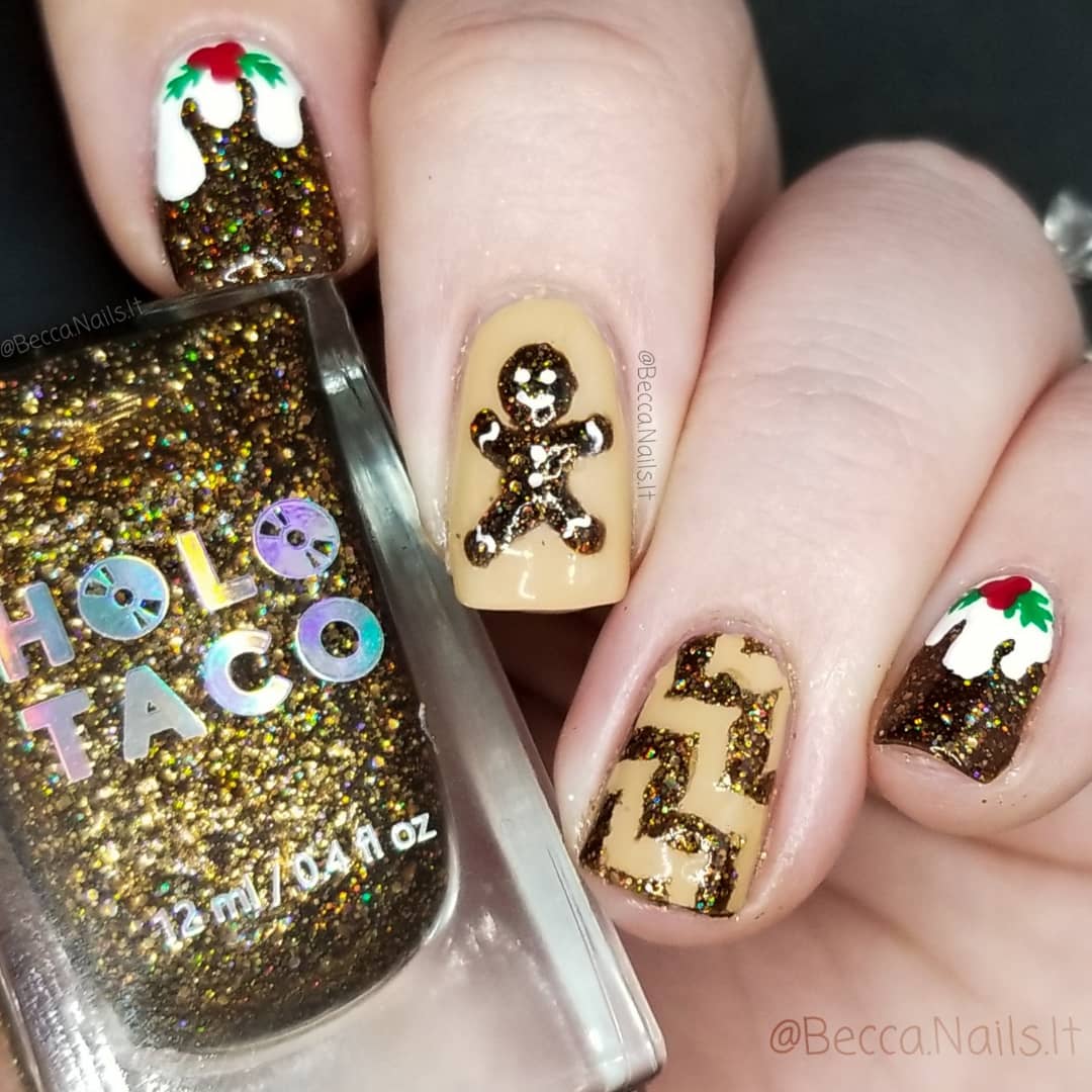 BeccaNailsIt's tweet photo. Monthly recreate a saved mani design! Thank you @CDKamiko for hosting each month!!

I recreated a design from @/gem.nailart using @holotaco's new Cristmas collection!! They had some beautiful designs using the new collection!!😍  @nailogical https://t.co/aduwxXjI6y