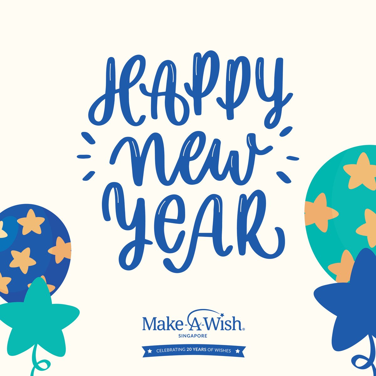 MakeAWishSG's tweet photo. Happy New Year! This year marks our 20th year of granting life-changing wishes in Singapore! 🎉 Big thanks to YOU for your unwavering support and helping us create lasting impact on the lives of our wish children and their families. 

#MAWSG #20yearsofwishes #happynewyear2022 https://t.co/5Gk5VS3BFS