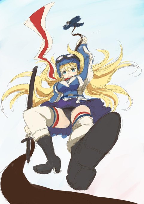 #Sketchドロー #初投稿 ガチャガチャで今時 #シグルリ のラバーマスコットがあって(本放送時も某店6Fでしかみなかったの)廻したらクラウディアだったのでホバリングしてるグ...  