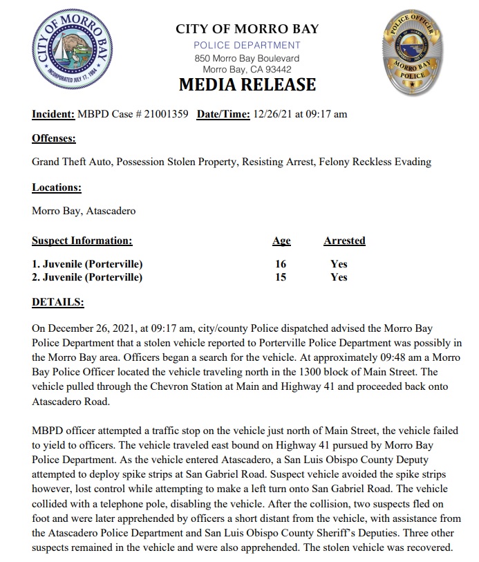 Morro Bay Police tweet media