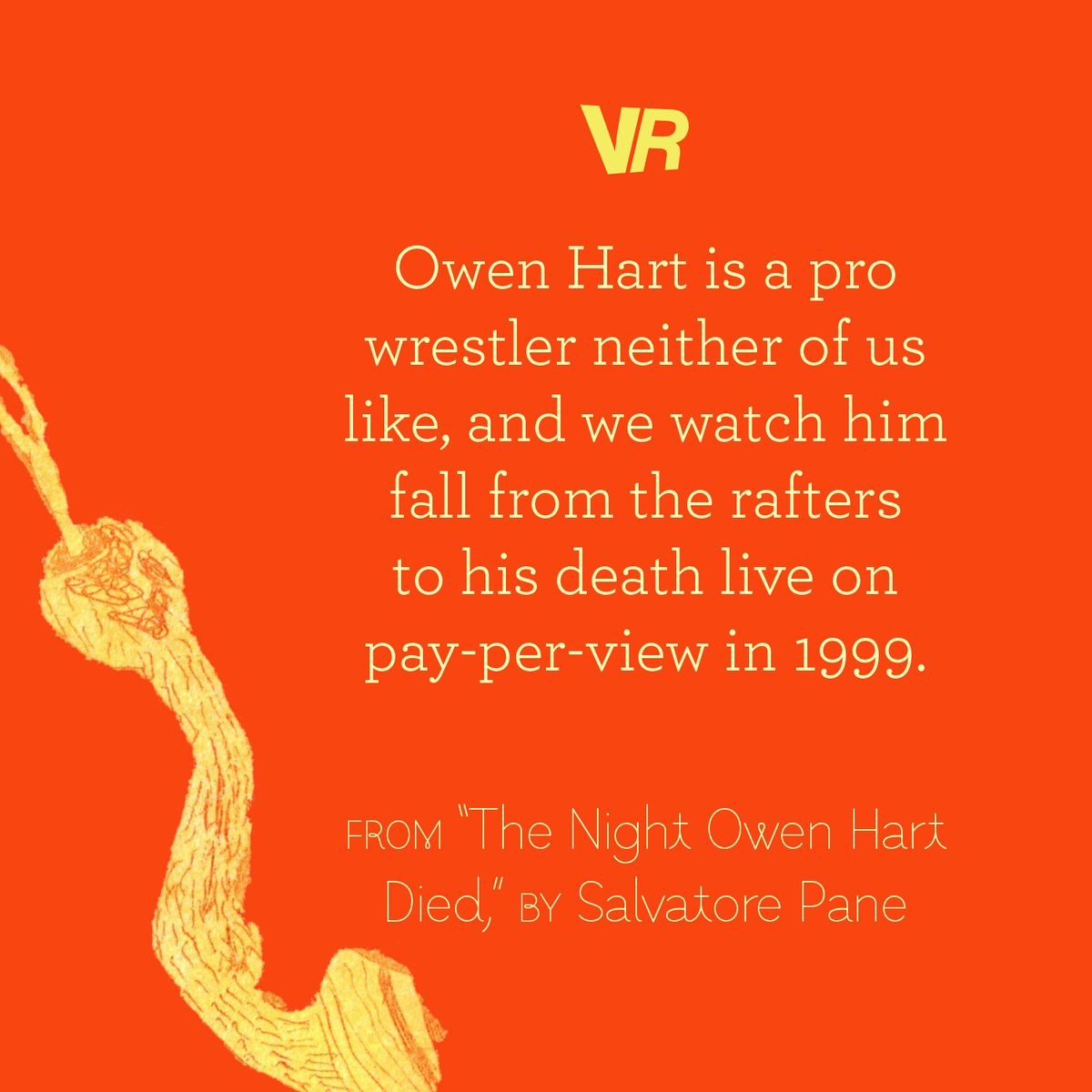 VestalReview's tweet photo. A fascination with one man's death and what it means to be the one left alive. Read "The Night Owen Hart Died" in issue 59 today!!
https://t.co/34WjPHDbRN
#writingcommunity #flashfiction #flashprose #literarymagazine https://t.co/jMnFpsfrxU