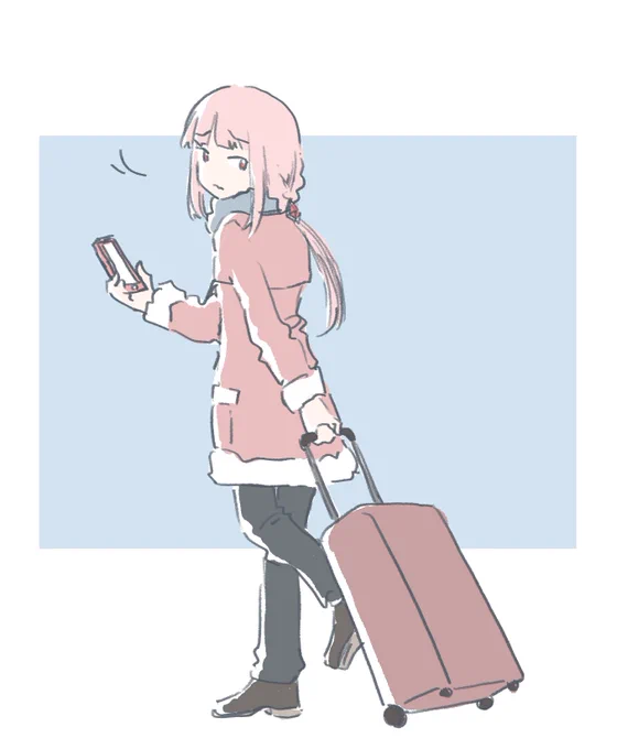 バス停を探して迷ってるいろはちゃん 