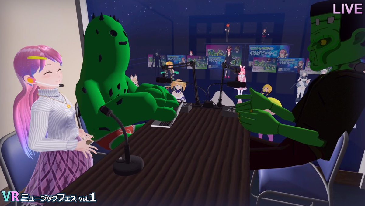 OculusTan's tweet photo. #くらげビート × #ジョイラジ 「#VRミュージックフェス Vol.1」無事楽しんでいただけたみたい！？ みなさまありがとうございました🎉🎶 もう最高！ 感想もたくさんありがとー！

#VirtualBrave がきっかけだったのでそのMVの衣装で。新曲 #VirtualReality_Ocutan も初披露✨
▶️https://t.co/nn9ocyhZ9G https://t.co/HHaAEItCau
