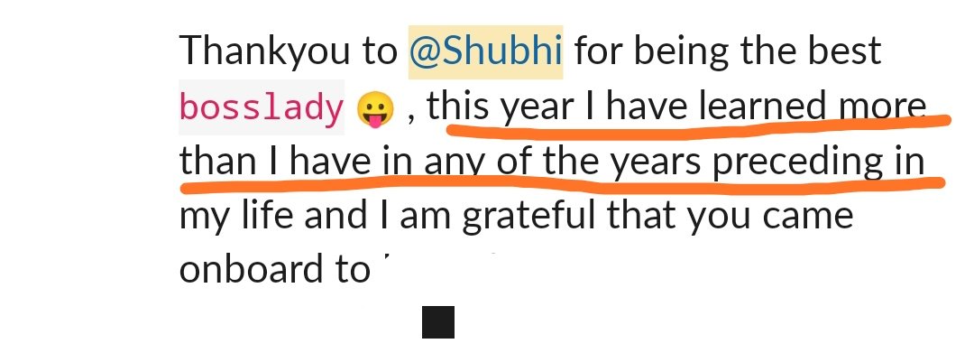 shubhi_says's tweet photo. #BragAlert
Just wanted to share the best compliment I could've hoped to get this year from my teammate 😀

#productmanagement https://t.co/FVtZ4q3qDL