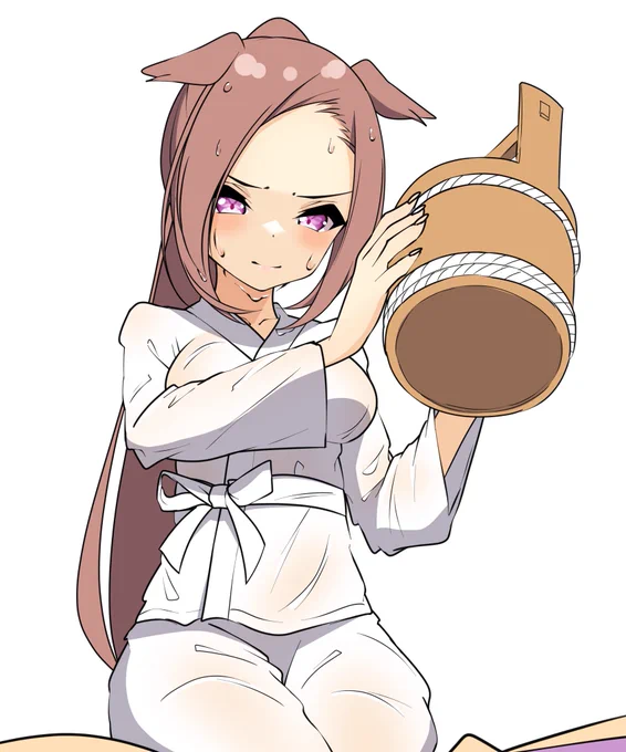 #ウマ娘 

実家にいる頃は毎朝水を浴びていたり…していたらいいなぁと思いました😌💭 