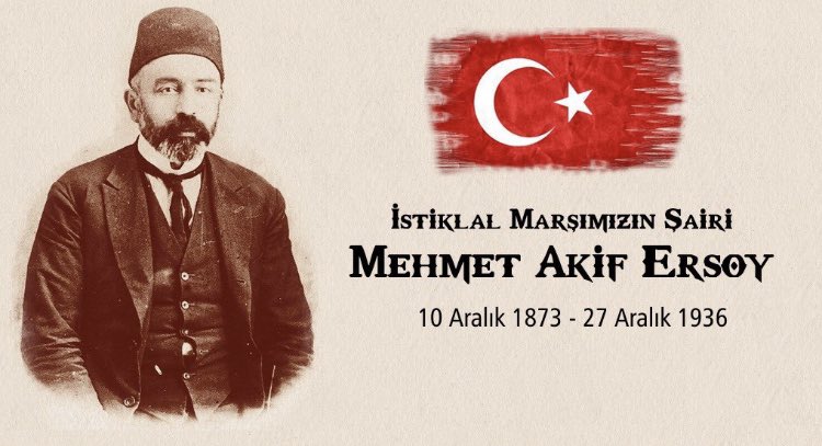 #MehmetAkifErsoy 
İstiklal marşımızın yazarı ve Milli şairimiz Mehmet Akif Ersoy’u vefatının 85.yıl dönümünde saygı ve rahmetle yâd ediyorum.