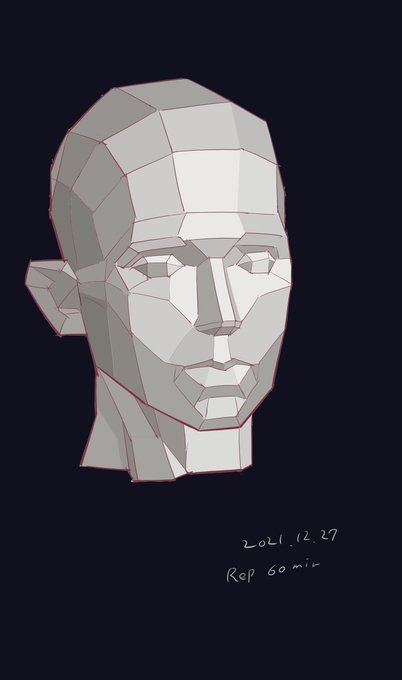 今日のウォーミングアップ模写 