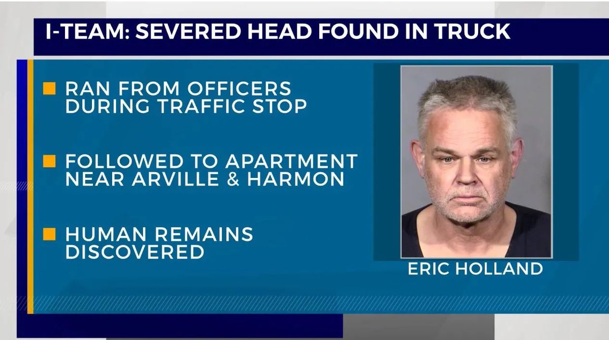 NubianThinker's tweet photo. @tariqnasheed @nypost Las Vegas man Eric Holland 57 arrested yesterday was found with several human heads and other body parts reported the @nypost . #FallenCivilization https://t.co/uN7vBOr4Hc