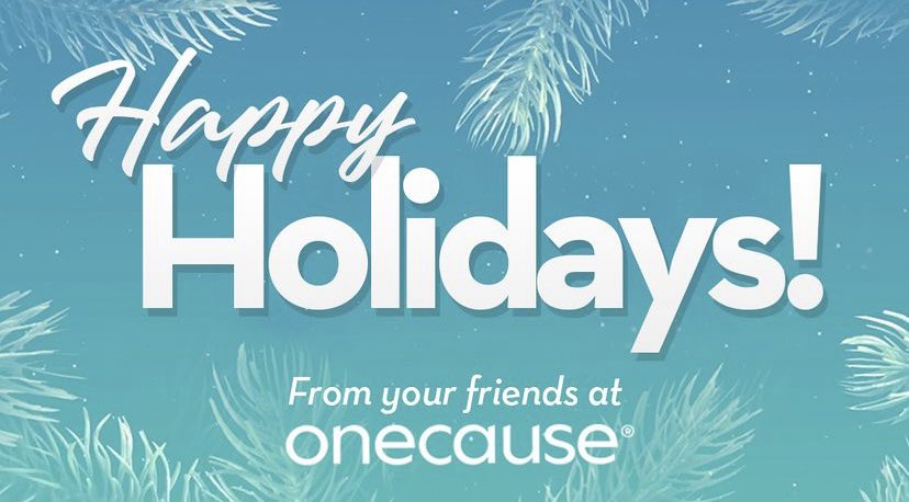 OneCause's tweet image. We hope your days have been merry and bright! Happy holidays from #OneTeamOneCause 💙
