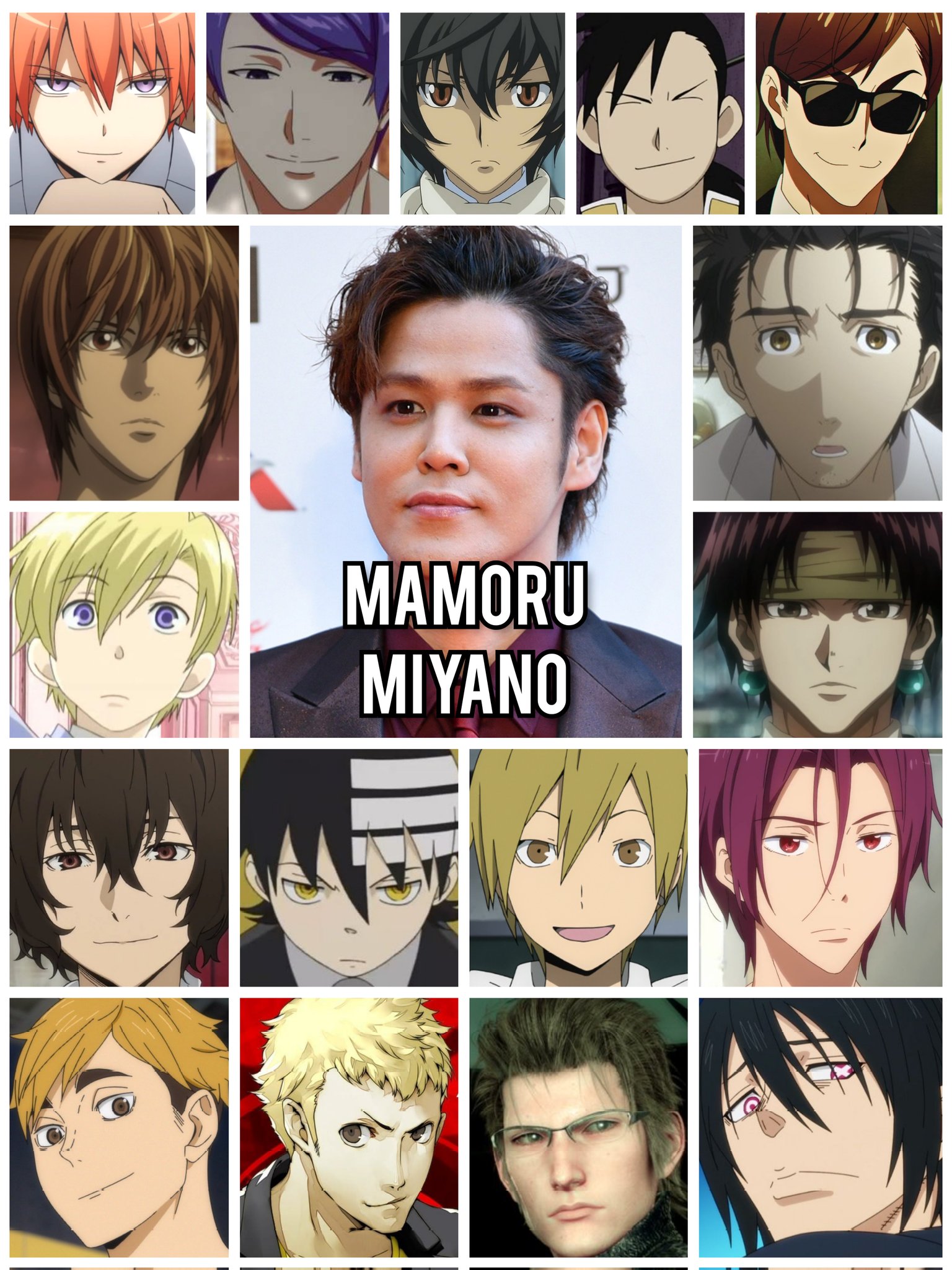 Personagens Com os Mesmos Dubladores! on X: Um dos maiores seiyuu do  Japão, Mamoru Miyano é um profissional incrível cheio de papéis icônicos!  Mamoru é conhecido por ser a voz do Light